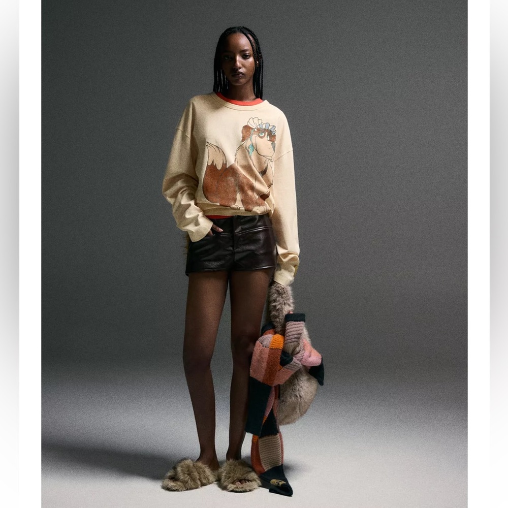 FAUX FUR SANDALS HARRY LAMBERT FOR ZARA X DISNEY